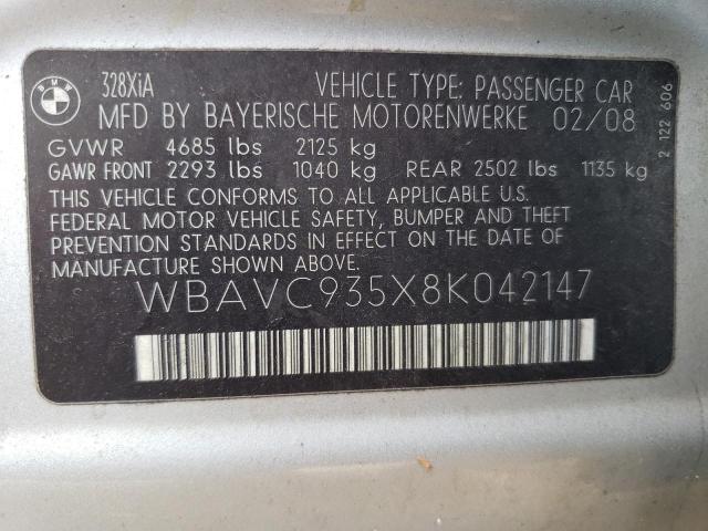 Photo 11 VIN: WBAVC935X8K042147 - BMW 328 XI 