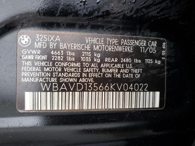 Photo 11 VIN: WBAVD13566KV04022 - BMW 3 SERIES 