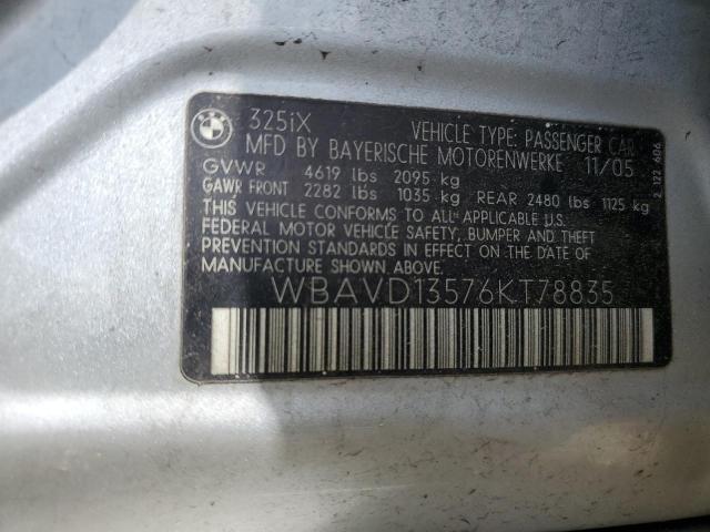 Photo 11 VIN: WBAVD13576KT78835 - BMW 3 SERIES 