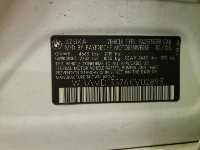 Photo 11 VIN: WBAVD13576KV02893 - BMW 325 XI 