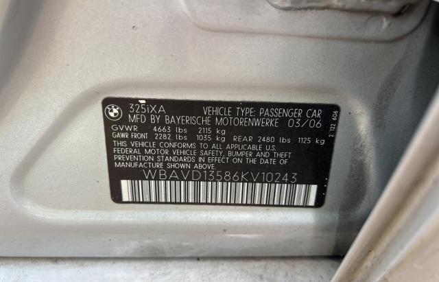 Photo 9 VIN: WBAVD13586KV10243 - BMW 325 XI 