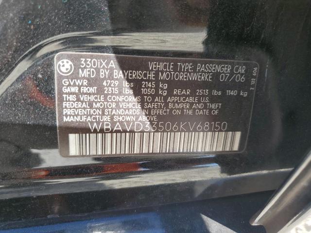 Photo 11 VIN: WBAVD33506KV68150 - BMW 330 XI 