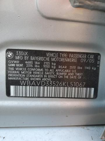 Photo 11 VIN: WBAVD33526KL51067 - BMW 330 XI 