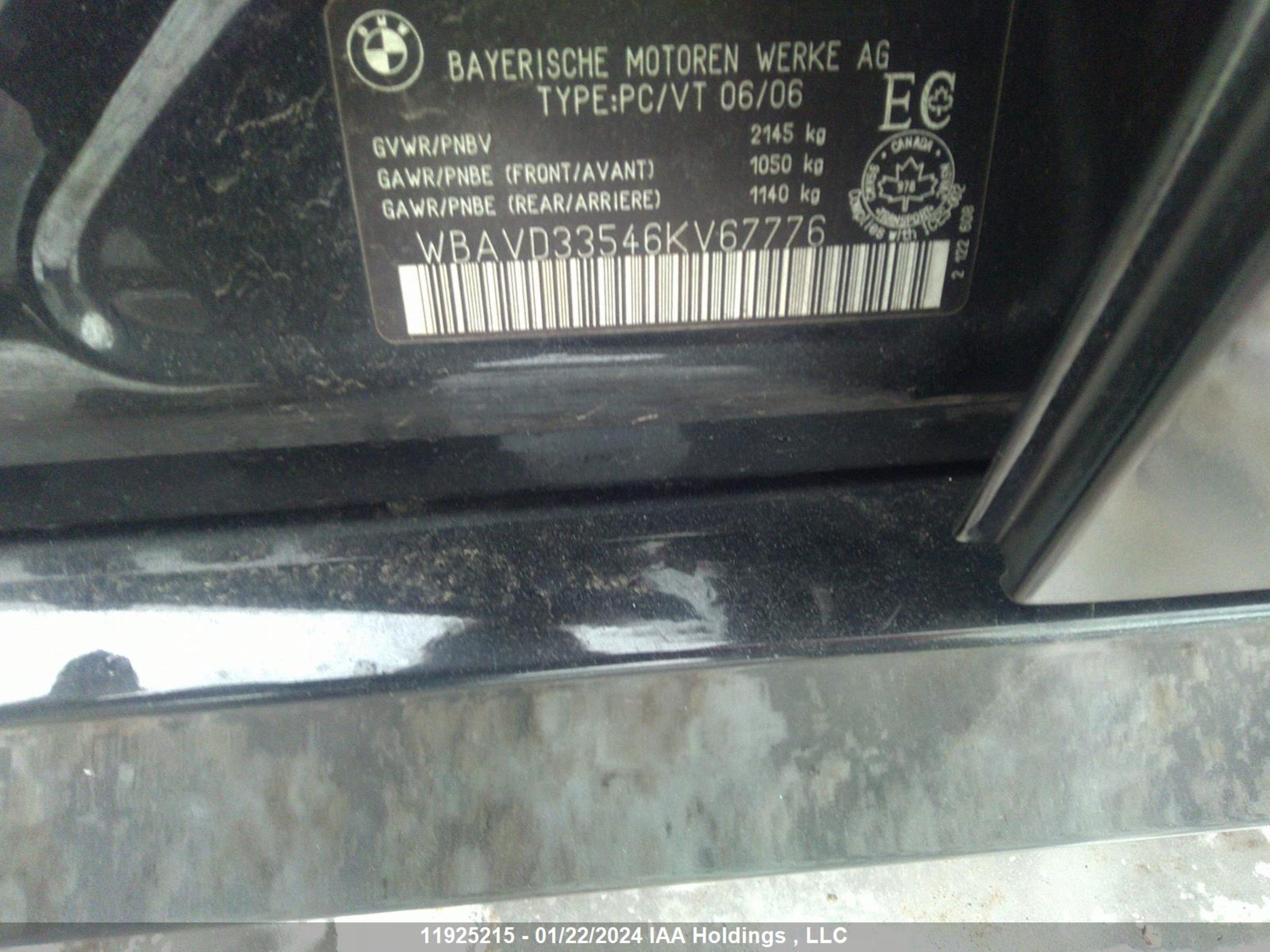 Photo 8 VIN: WBAVD33546KV67776 - BMW 3ER 