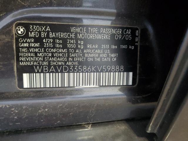 Photo 11 VIN: WBAVD33586KV59888 - BMW 330 XI 