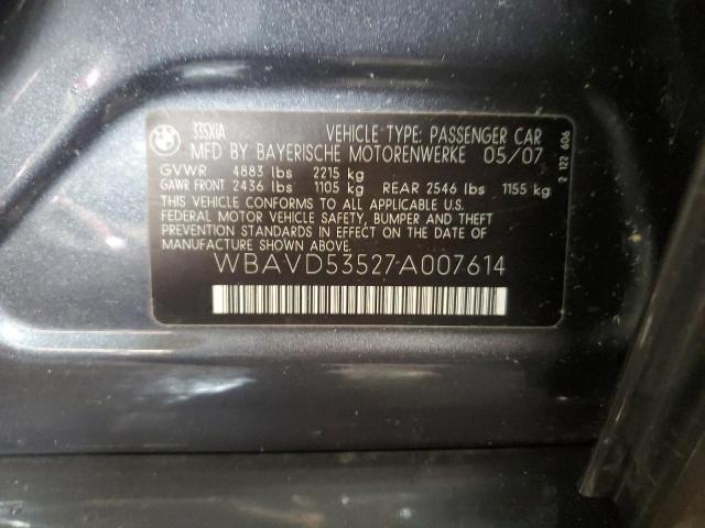 Photo 11 VIN: WBAVD53527A007614 - BMW 335 XI 