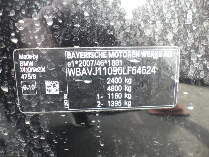 Photo 2 VIN: WBAVJ11090LF64624 - BMW X4 