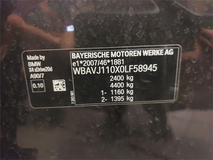 Photo 12 VIN: WBAVJ110X0LF58945 - BMW X4 