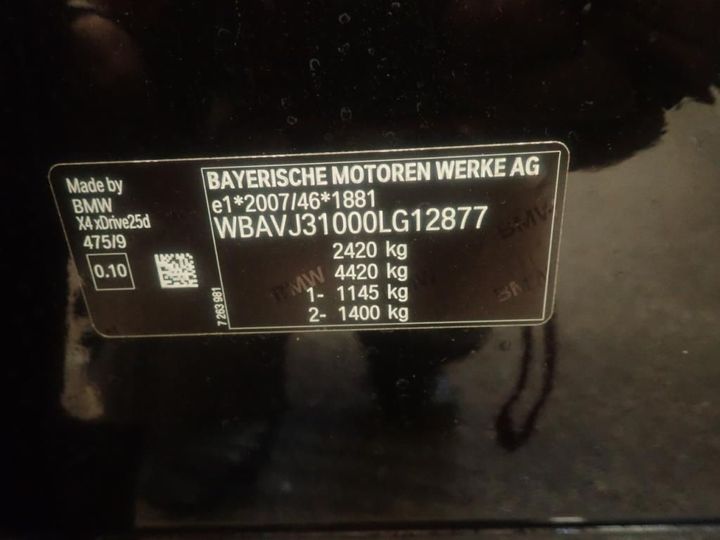 Photo 13 VIN: WBAVJ31000LG12877 - BMW X4 