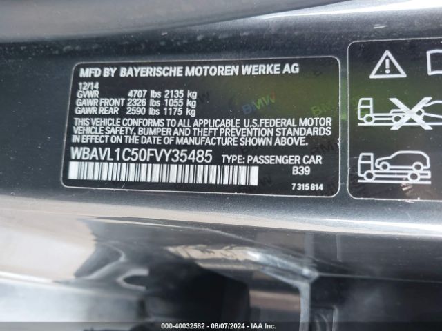 Photo 8 VIN: WBAVL1C50FVY35485 - BMW X1 