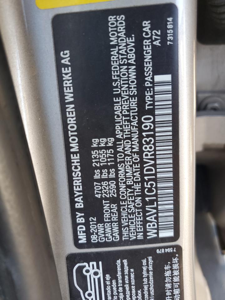 Photo 12 VIN: WBAVL1C51DVR83190 - BMW X1 