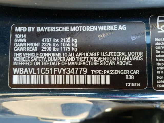 Photo 9 VIN: WBAVL1C51FVY34779 - BMW X1 XDRIVE2 