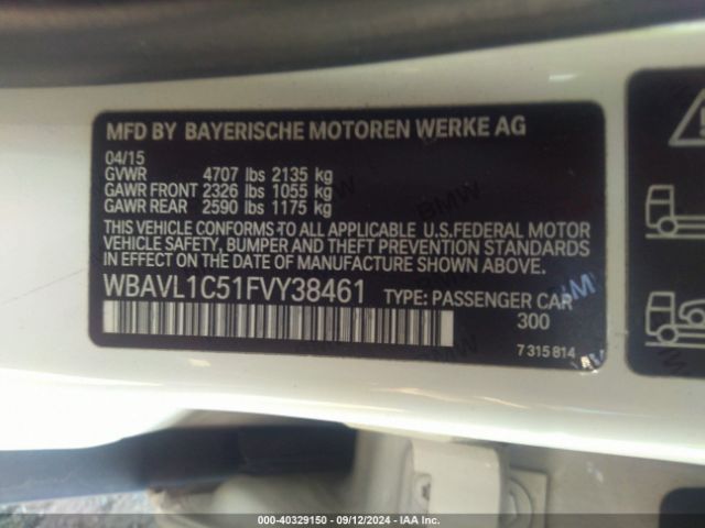 Photo 8 VIN: WBAVL1C51FVY38461 - BMW X1 