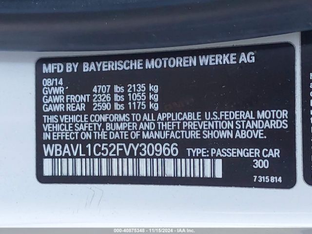 Photo 8 VIN: WBAVL1C52FVY30966 - BMW X1 