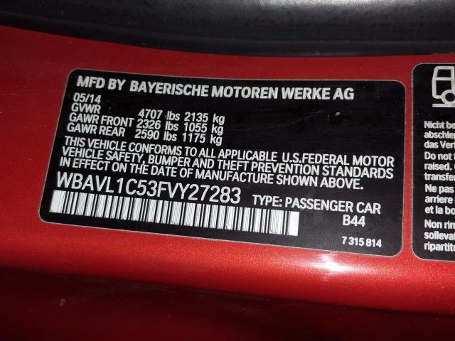 Photo 9 VIN: WBAVL1C53FVY27283 - BMW X1 XDRIVE2 