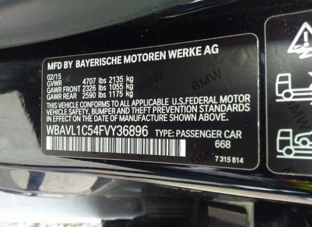 Photo 8 VIN: WBAVL1C54FVY36896 - BMW X1 XDRIVE2 