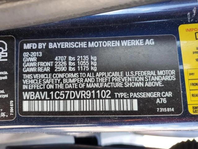 Photo 11 VIN: WBAVL1C57DVR91102 - BMW X1 XDRIVE2 