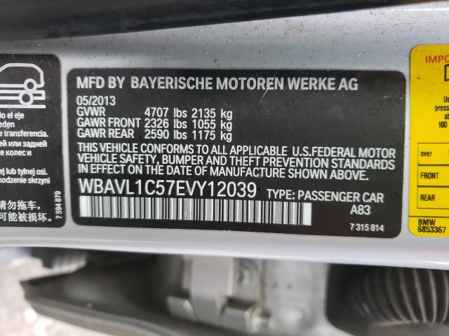 Photo 9 VIN: WBAVL1C57EVY12039 - BMW X1 XDRIVE2 