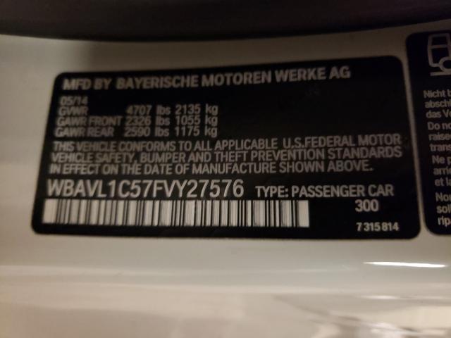 Photo 9 VIN: WBAVL1C57FVY27576 - BMW X1 XDRIVE2 