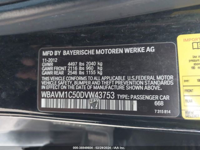 Photo 8 VIN: WBAVM1C50DVW43753 - BMW X1 