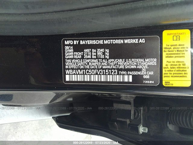 Photo 8 VIN: WBAVM1C50FV315123 - BMW X1 