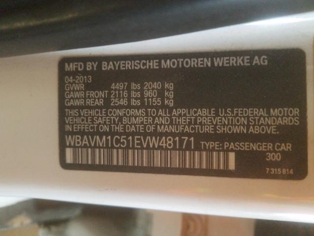 Photo 9 VIN: WBAVM1C51EVW48171 - BMW X1 SDRIVE2 