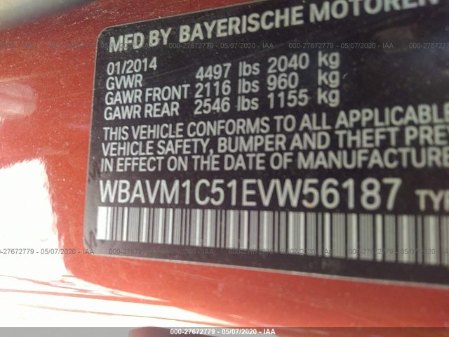 Photo 8 VIN: WBAVM1C51EVW56187 - BMW X1 