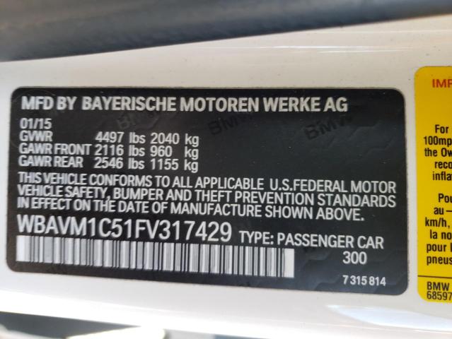 Photo 9 VIN: WBAVM1C51FV317429 - BMW X1 SDRIVE2 