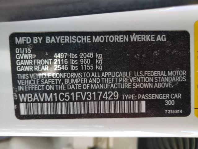 Photo 9 VIN: WBAVM1C51FV317429 - BMW X1 SDRIVE2 