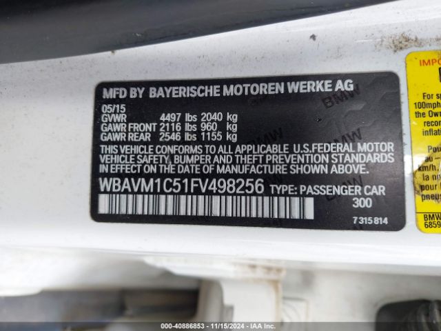 Photo 8 VIN: WBAVM1C51FV498256 - BMW X1 