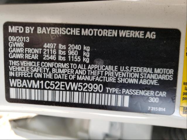 Photo 9 VIN: WBAVM1C52EVW52990 - BMW X1 SDRIVE2 