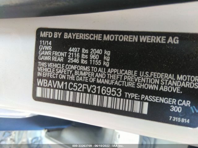 Photo 8 VIN: WBAVM1C52FV316953 - BMW X1 