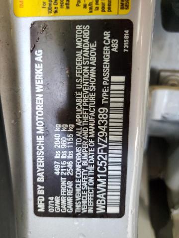 Photo 11 VIN: WBAVM1C52FVZ94389 - BMW X1 SDRIVE2 