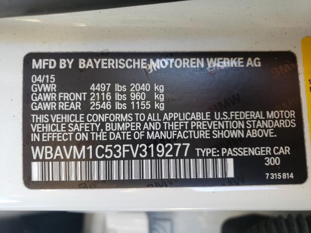 Photo 9 VIN: WBAVM1C53FV319277 - BMW X1 SDRIVE2 