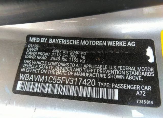 Photo 8 VIN: WBAVM1C55FV317420 - BMW X1 