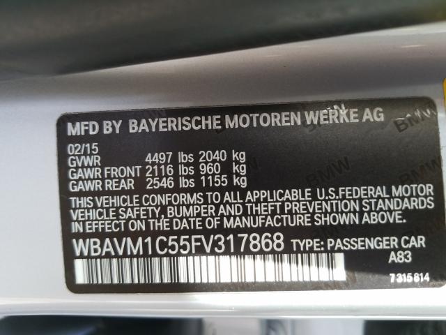 Photo 9 VIN: WBAVM1C55FV317868 - BMW X1 SDRIVE2 