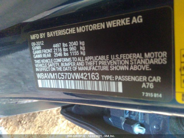 Photo 8 VIN: WBAVM1C57DVW42163 - BMW X1 