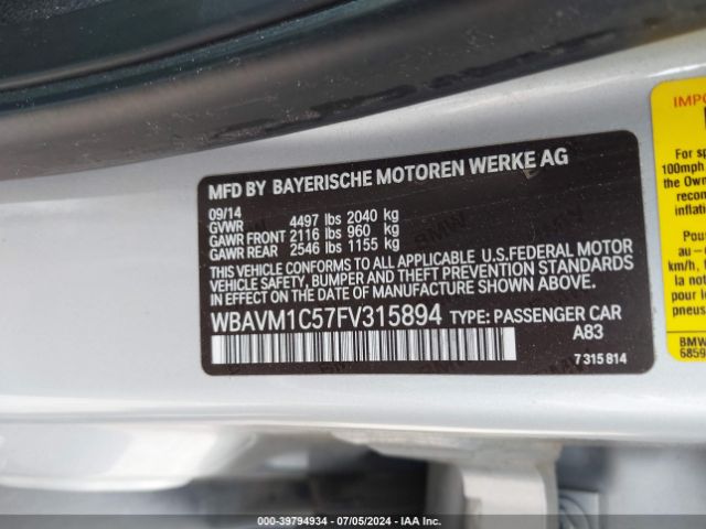 Photo 8 VIN: WBAVM1C57FV315894 - BMW X1 