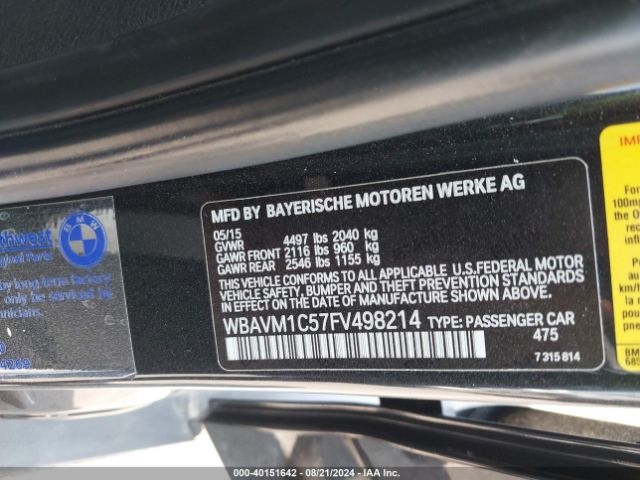 Photo 8 VIN: WBAVM1C57FV498214 - BMW X1 