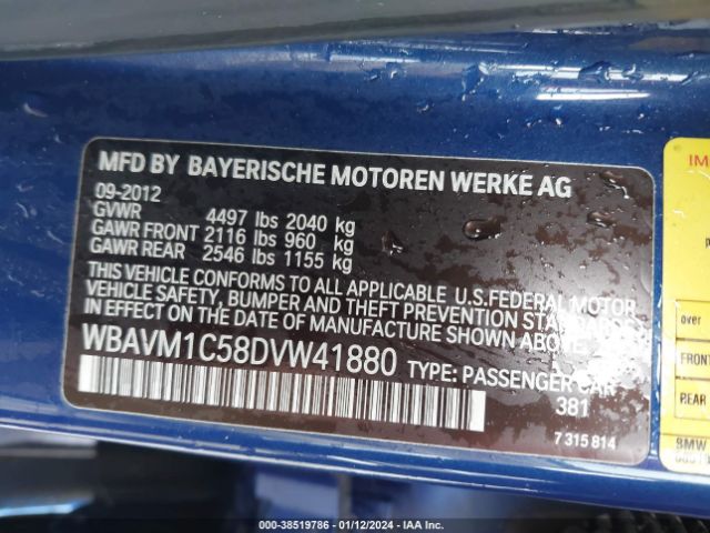 Photo 8 VIN: WBAVM1C58DVW41880 - BMW X1 