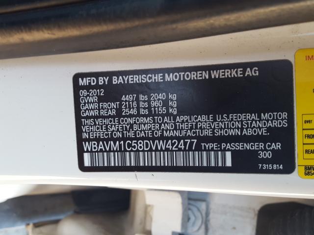 Photo 9 VIN: WBAVM1C58DVW42477 - BMW X1 SDRIVE2 