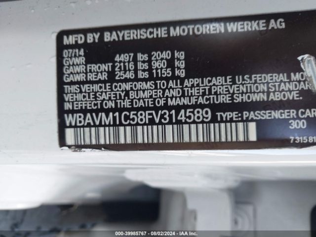 Photo 8 VIN: WBAVM1C58FV314589 - BMW X1 