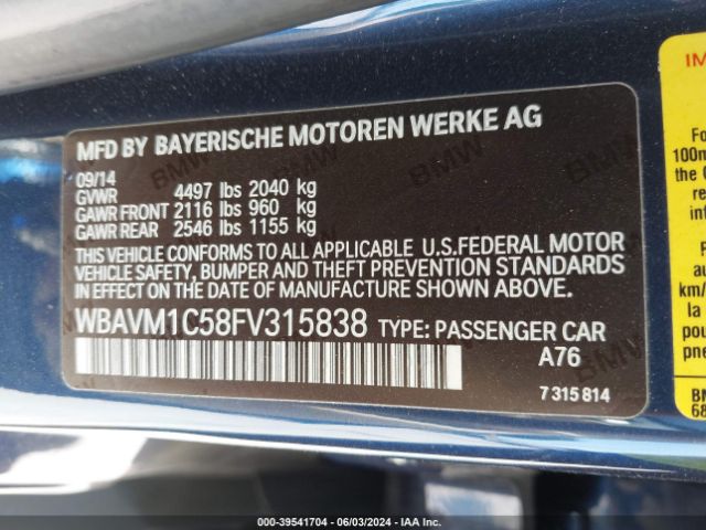 Photo 8 VIN: WBAVM1C58FV315838 - BMW X1 