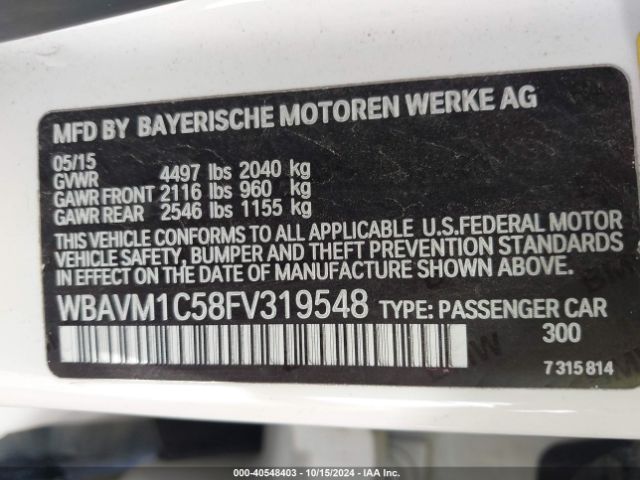 Photo 8 VIN: WBAVM1C58FV319548 - BMW X1 