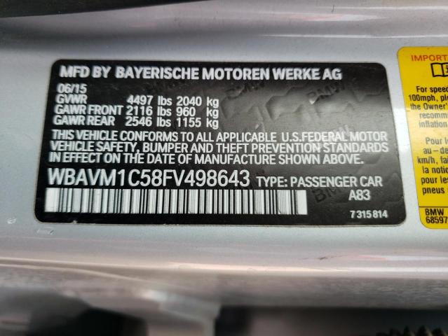 Photo 11 VIN: WBAVM1C58FV498643 - BMW X1 SDRIVE2 