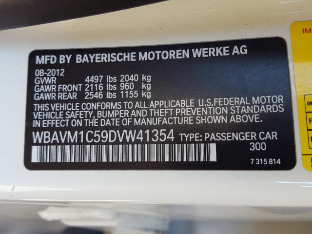 Photo 9 VIN: WBAVM1C59DVW41354 - BMW X1 SDRIVE2 