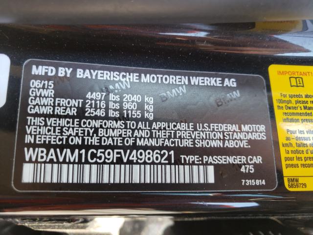 Photo 9 VIN: WBAVM1C59FV498621 - BMW X1 SDRIVE2 