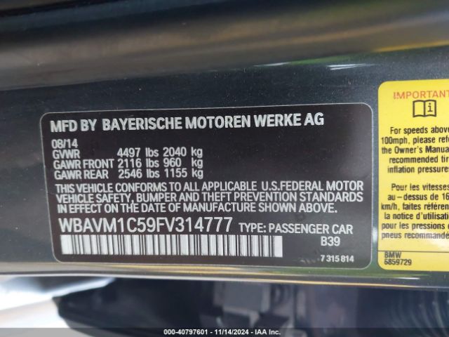 Photo 8 VIN: WBAVM1C59FVC14777 - BMW X1 