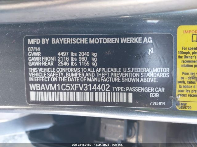 Photo 8 VIN: WBAVM1C5XFV314402 - BMW X1 