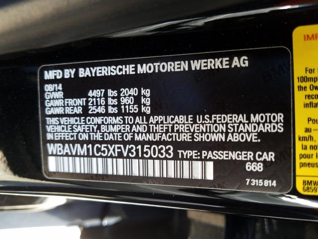 Photo 9 VIN: WBAVM1C5XFV315033 - BMW X1 SDRIVE2 